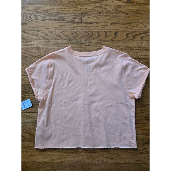 Free People We The Free Perfect Cropped Tee Short Sleeve Melon XL NWT - Picture 2 of 6